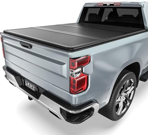 LEDKINGDOMUS Hard Tri-Fold Tonneau Cover for 2019-2026 Silverado ...