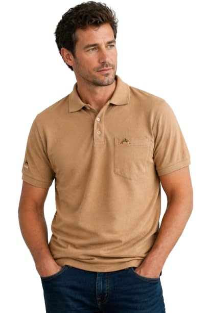 Men Regular fit Polo Neck Front Pocket ||Pocket Embroidery Casual Wear||Half Sleeve Side on Sleeve Embroidery|| Button Closer t Shirt for Men-picture-36