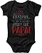miKalino Babybody mit Spruch für Jungen Mädchen Unisex Kurzarm Setz Dich erstmal Papa | handbedruckt in Deutschland, Farbe:schwarz, Grösse:68