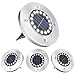 Luci Solare Esterno, PhilzOps 16 LED Giardino Luci Solari IP65 Impermeabile Faretto Luce Lampade da Incasso a Terra Esterni per Paesaggio Strade Aiuola Vialetto Scala (Bianco Freddo, 4 Pezzi)