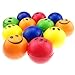Akusety Neon Colored Smile Funny Face Stress Ball - Happy Smile Face Squishies Toys Stress Balls Bulk Pack of 12 Relaxable 2.5