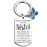 Davrock Funny Sisters Gifts from Sister Keychain for Women Sibling Gift Little Sister Gifts Big Sisters Christmas Mothers Day Gift Ideas Funny Keychain Bag Charms Stocking Stuffer for Girls