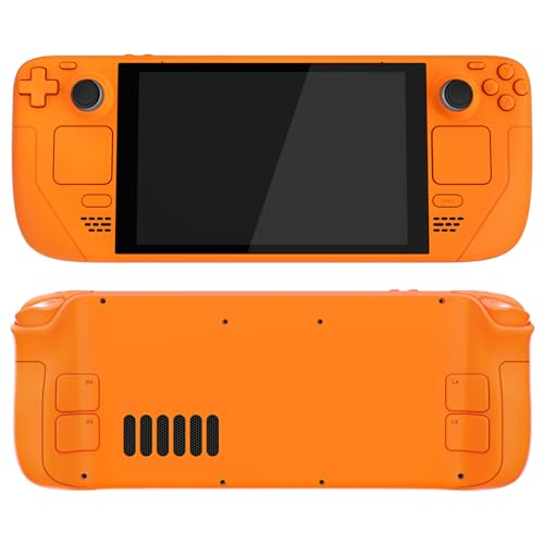 Image of eXtremeRate DIY Full Set Shell with Buttons for Steam Deck LCD, Custom Faceplate Back Plate Replacement Shell for Steam Deck LCD - Royal Orange [Console NOT Included]