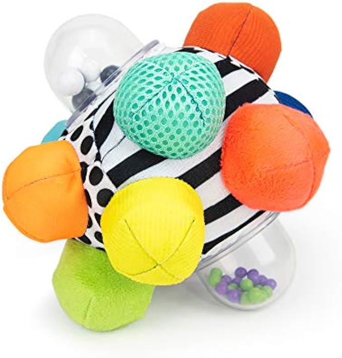 Sassy Developmental Bumpy Ball | Easy to Grasp Bumps Help Develop Motor Skills | for Ages 6 Months and Up | Colors May Vary