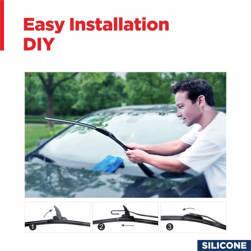 Jarhot Silicone Windshield Wipers 26”+16” (Pack Of 2), Automotive Replacement Windshield Wiper Blades, Original Equipment Replacement For My Car Toyota Rav4 2019-2022 +More #TOP4