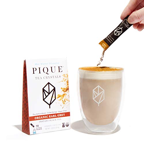 Pique Organic Earl Grey Tea Crystals - Caffeinated Black Tea with Bergamot for Energy, Prebiotic Polyphenols Support Healthy Metabolism, Immune Support - 84 Single Serve Sticks (Pack of 6) - Thumbnail 2