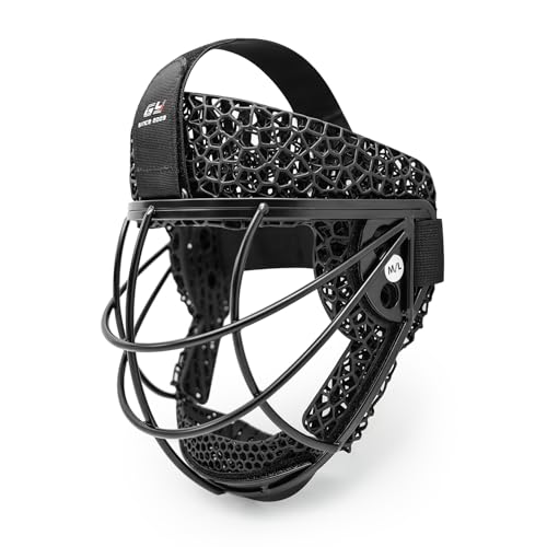 GY Field Hockey Face Mask for Goalkeepers/Penalty Corner Defenders with 3D Printed Nano PU Padding & 4.5mm Stainless Steel for Women Men Youth