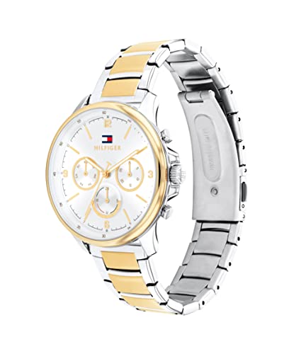Tommy Hilfiger Women's Two Tone Stainless Steel Quartz Watch Strap, 18 (Model: 1782451) #TOP30