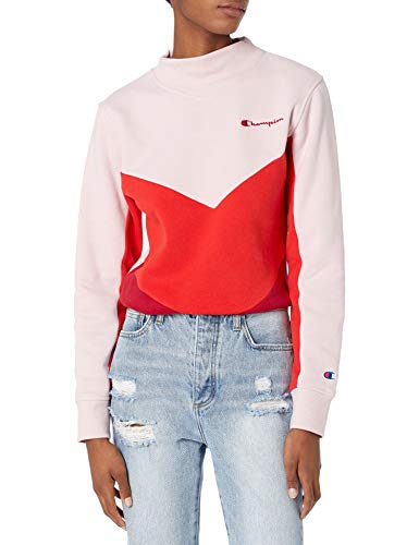 Champion Women's Crewneck, Hush Pink/Hearty red/Cranberry Red, X Small