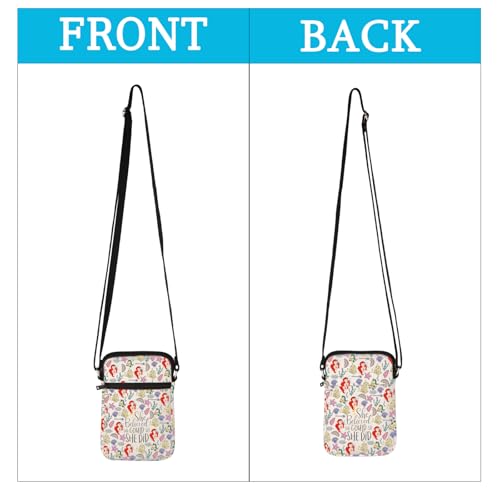 MEIKIUP Mermaid Crossbody Bag Mermaid Princess Fans Gift Fairy Tale Shoulder Bag Princess Birthday Gift for Daughter3