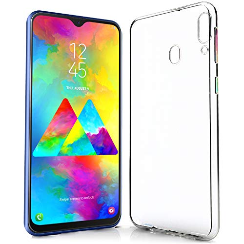N NEWTOP Custodia Cover Compatibile con Samsung Galaxy M20, Morbido TPU CLEAR Gel Silicone Anti Graffio Trasparente Slim Sottile Flessibile Case Posteriore Proteggi