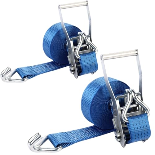 Sangles à cliquet robustes pour camion avec double crochet en J durable de 5,1 cm x 8,2 m
