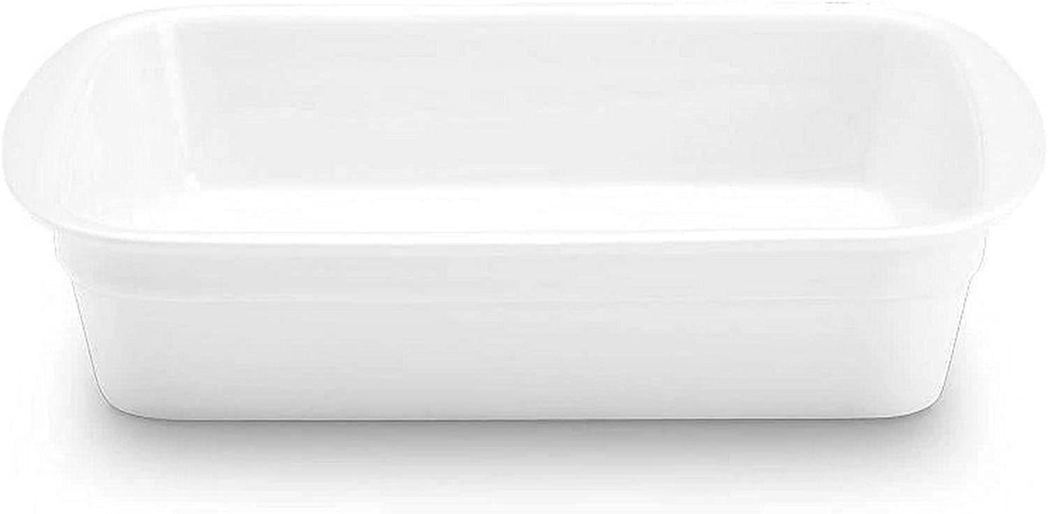 Pillivuyt, Large French Porcelain Baker, 11 1/2 Inches x 9 1/2 Inches, 3 Quarts, Oven to Microwave, White