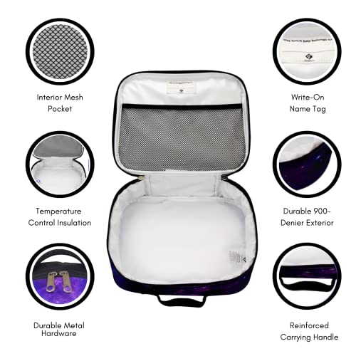 Fenrici Lunch Box For Kids, Girls, Teens, Women, Insulated Lunch Bag, Soft Sided Compartments, Spacious, Bpa Free, Food Safe, 10.8In X 8.5In X 2.8In (Pink, Floral) #TOP1