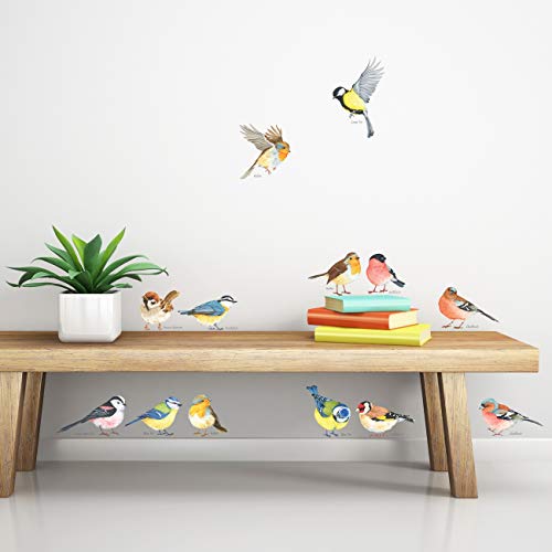 Vinilos decorativos Little Birds para pared, hojas pequeñas miniatura 2