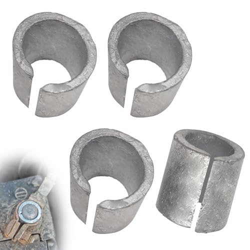 LTDCVTR 2 Pairs Battery Post Terminal Shims,Battery Terminal Adapter Kit with Positive Negative Post Shims, Anode Cathode Connector Sleeves and Lead Repair Rings for Automotive, Truck, SUV