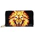 Produktbild JHGFG Mode Handtasche Reißverschluss Brieftasche Kopf Aggressive Fire Wolf Konzept Telefon Kupplung Geldbörse Abendkupplung Blockieren Leder Brieftasche Multi Card Organizer