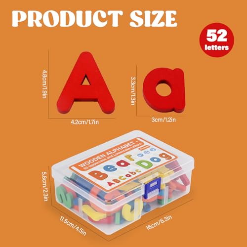 Letras de madera abecedario infantil con caja organizadora 6