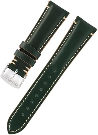 Handmade Genuine Leather Replacement Watch Strap Stainless Steel Buckle Dress Watchband for Longines HydroConquest