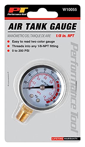 Performance Tool 0-200 Psi Air Gauge For Air Tank Accessory W10055 #TOP5