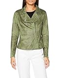 In Slim Fit Passform Garcia Women\'s Gs000890 Faux Leather Jacket, Fern Green, XXL