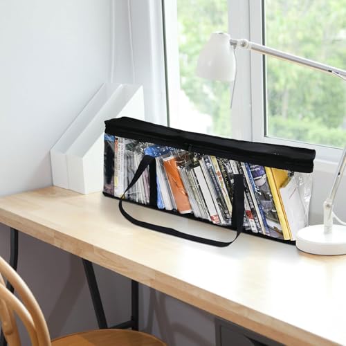 Set Mit 2 Tragbare DVD Aufbewahrungstaschen, DVD Aufbewahrung Platzsparend, Tragbare DVD Aufbewahrungstaschen, Transparente DVD Aufbewahrungstaschen, Bücher Aufbewahren, Cd Sammeln