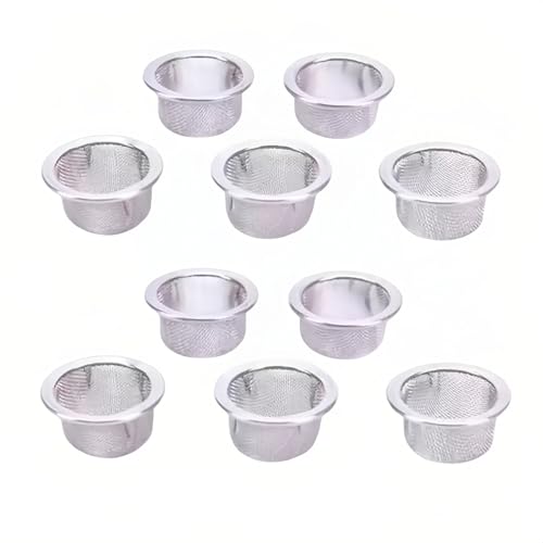 10 Pack Crystal Pipe Filter Caps - 16mm Reusable 304 Stainless Steel Mesh Screen Covers | Airflow Optimized Accessories for Pipe Maintenance & Protection