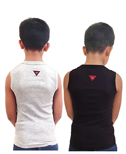 Image of HAP Boys Printed Mega Vest | 100% Cotton Multi Color Tank top |Sleeveless Tshirt