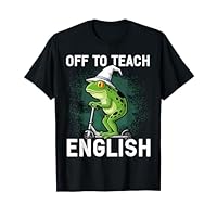 Off to Teach English Scooter Frog ESL Teacher Literature T-Shirt