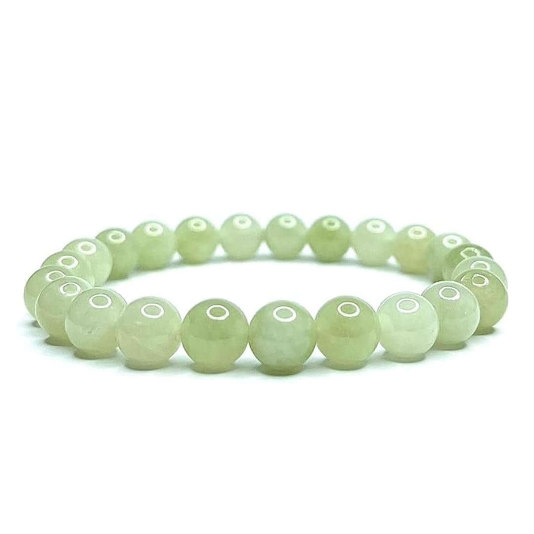 Felicidade Bracciale In Giada Tinta Multicolore - Perline 8 Mm - Gioiello Unisex Elastico Per Litoterapia E Moda - Marchio Francese - 3