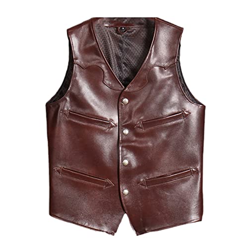 Chaleco de cuero elástico para hombre perfecto para estilo de negocios casual