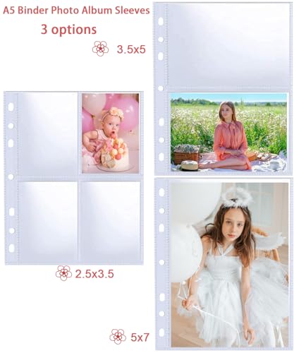 30 Pack 240 Pockets 2.5x3.5” Photocard Sleeves for 6 Ring A5 Binder, Ultra-Clear K-pop Photocard Sleeves, Double-Sided 4 Pocket Photo Pages, Top Loading Photo Sheet Protector for P image 7