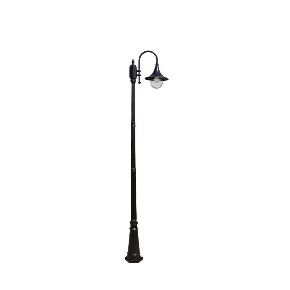 QUSYZD Lamp Post Lights Outdoor, Outdoor Lamp 2.6M High Pole Bollard Light Black Finish Outdoor Courtyard Waterproof Street Light Aluminum Road Post Lantern Community Landscape,