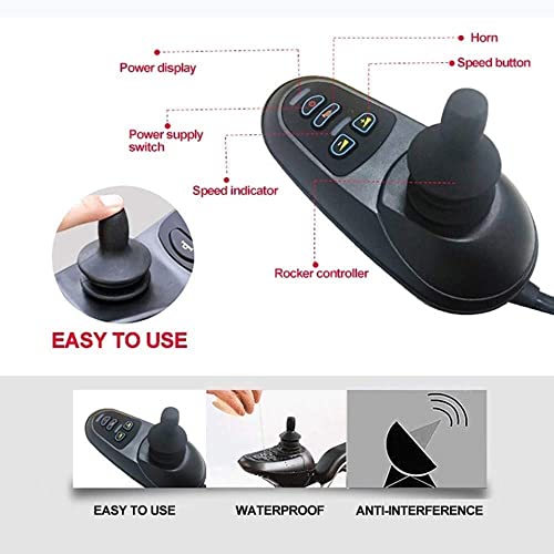 Neochy Fashion Portable Wheelchair Foldable Lightweight For The Home Medical High Back Scooter Reclining 360 ° Intelligent Control #TOP5