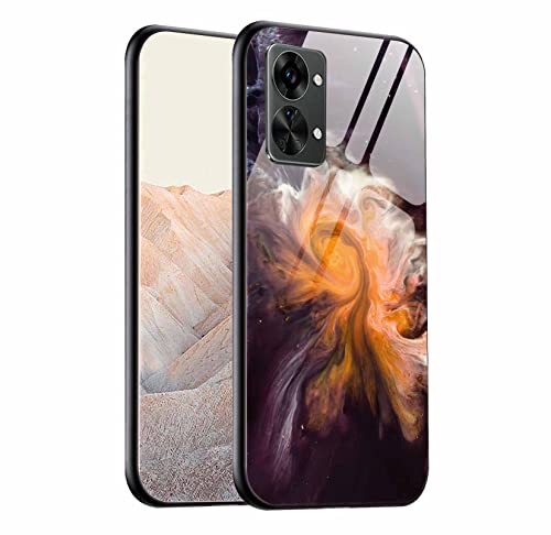 AMWEI Étui pour OnePlus Nord 2T Coque, Case de Téléphone en Verre Trempé 9H, Cadre Souple Silicone TPU Anti-Choc Bumper, Résistant Aux Chocs Housse - 1 Cover