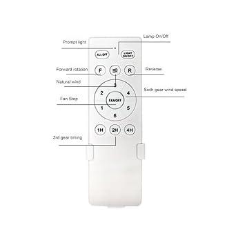 Universal Ceiling Fan Remote Control Kit Replacement, 6-Speed & Timing, Remote Replacement for DC Ceiling Fan Light