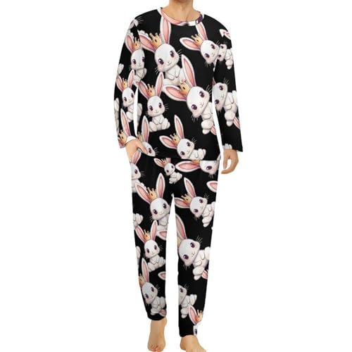 Image of Bunny Men's Pajamas Set Sleepwear Pjs Set M