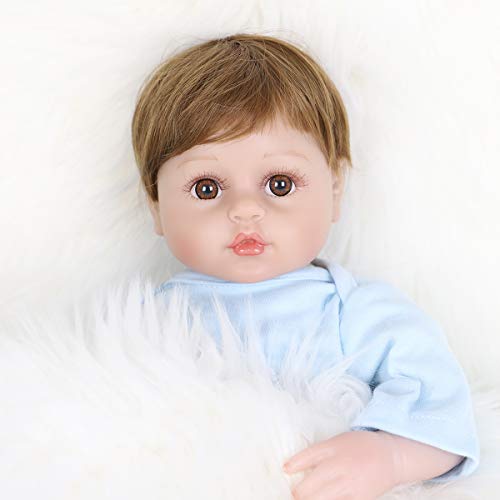Muñeco bebé realista reborn de silicona 16 pulgadas miniatura 4