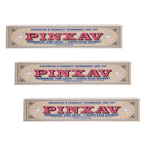 Image of PINXAV Healing Cream, Fast Relief for Diaper Rash, Eczema, Chafing, Bed Sores, Acne, and Minor Cuts and Burns (4 OZ) (Pack of 3)