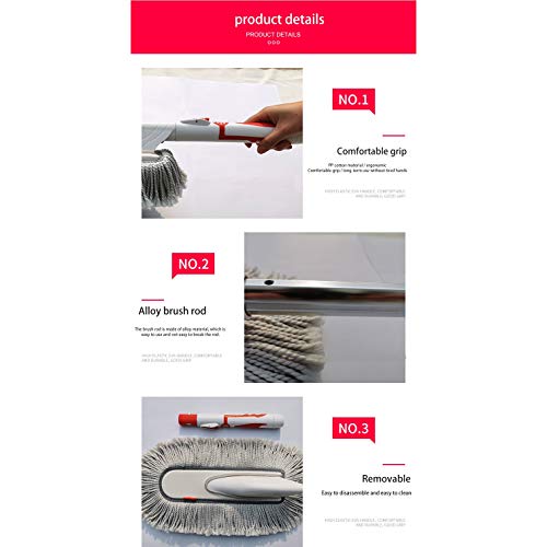 YIYIO Rubber Handle Microfiber Car Dust Collector Exterior and Interior Cleaner with Retractable Handle Dust Collector… - Image 5