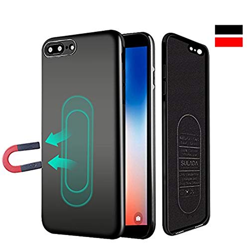 Case for iPhone 6/6s,Ultra Thin Magnetic Phone Case for Magnet Car Phone Holder with Invisible Built-in Metal Plate,Soft TPU Shockproof Anti-Scratch Protective Cover for iPhone 6/6s 4.7''[Black]