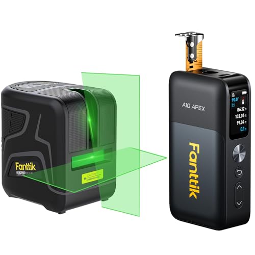 Fanttik D2 PLUS Laser Level & Fanttik A10 Apex 3-in-1 Digital Laser Tape Measure with HD Color Display