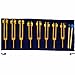 Tuning Fork Set, 8 Tuning Forks Long Lasting Vibration Clear and Long Sound with Rubber Mallet and Storage Bag for Soothing and Relaxing the Body(126.22Hz, 136.1Hz, 141.27Hz, 172.06Hz, Etc.) (Golden)