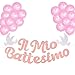 20pz Palloncini Battesimo Rosa Festone Striscione Scritta Il Mio Battesimo Decorazione Addobbi per Festa Battesimo Bimba Femmina Nascita Baby Shower
