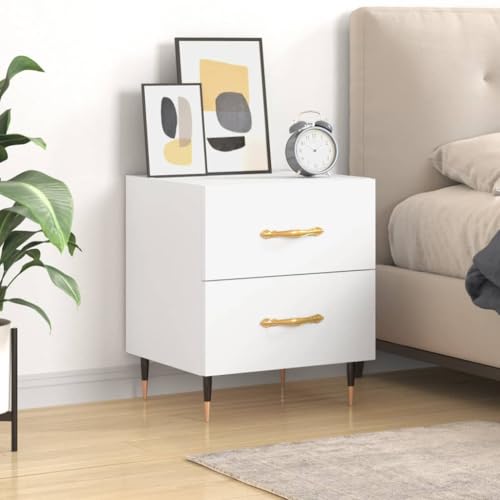 Table de chevet blanc compacte pour résoudre le manque d'espace