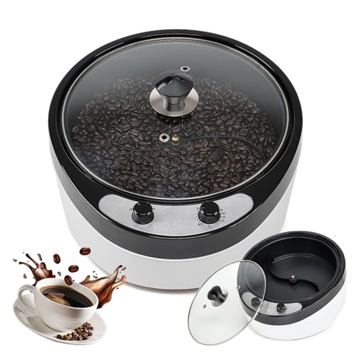 Machine de torréfacteur à café, 800 g de pouf à café électrique, machine à rôtissage des grains de café à la maison, 0-240 ℃ réglable, 45 ° incliné pour le café/maison 1200W