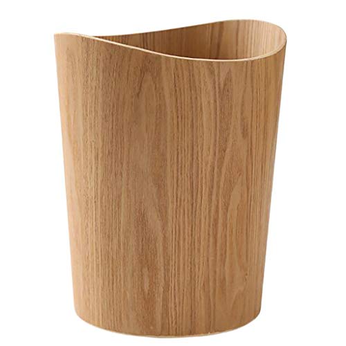 WW&TT Papelera De Basura Moderna,Papelera Redonda De Basura,Papelera Japonesa De Reciclaje para Baño Tocador Comedor Cocinas Oficina Hogar A 19x19x30cm(7x7x12inch) Cover