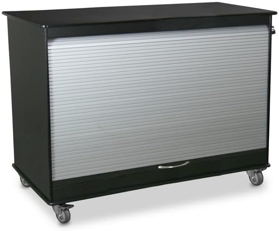 Black & Silver Polyethylene Cayman Lab Island 4 Foot Lab Cart - 48 x 35 x 24 in.