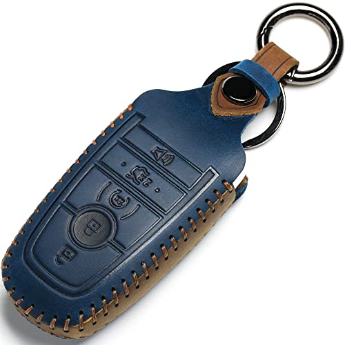 Ford Dedicated Cover Key Fob Case Suit for Keyless Remote Control（A-Blue）