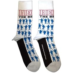Rock Off officially licensed products The Beatles Help Silhouettes Repeat Ankle Socks Size One Size - Les Beatles, Paul McCartney, John Lennon, RIngo Starr, George Harrison Rock Off officially licensed products The Beatles Help Silhouettes Repeat Ankle Socks Size One Size – Image 2
